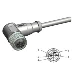 Wtyk żeński kątowy M12 5-pin przewód 5m - 43-10210