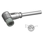 Wtyk żeński kątowy M8 3-piny przewód 2m - 42-10016