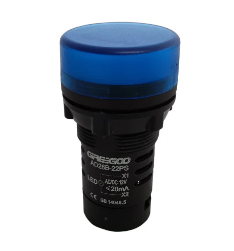 Kontrolka LED niebieska 12V AC/DC - AD26B-22PS