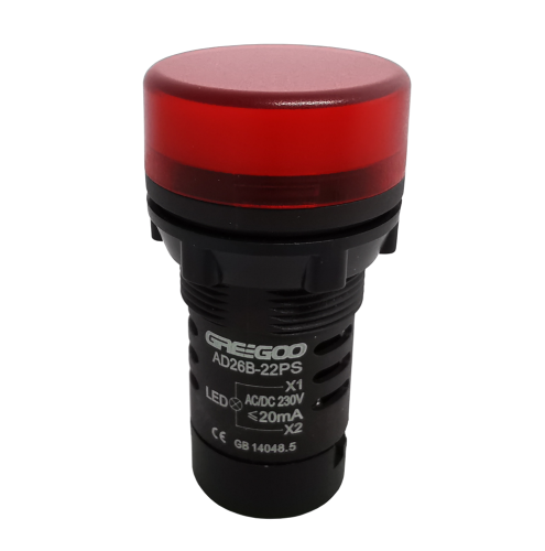Kontrolka LED czerwona 230V AC - AD26B-22PS