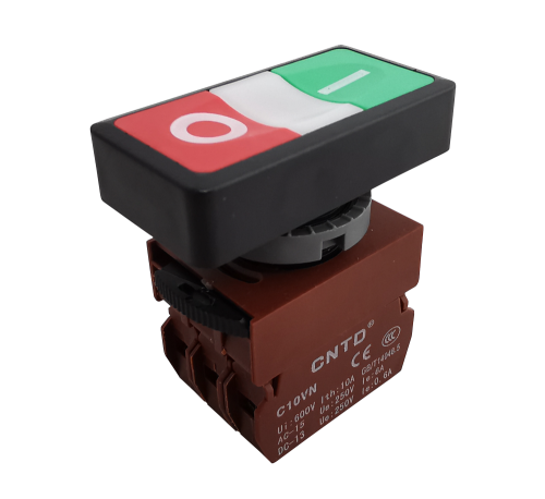 Przycisk podwójny podświetlany C2PID-1D-R 24V LED