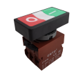 Przycisk podwójny podświetlany C2PID-1D-R 220V LED