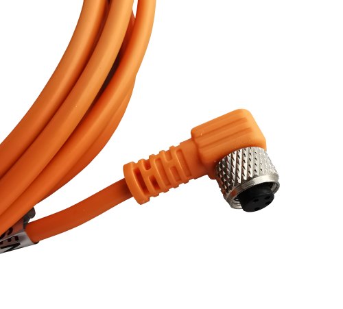 Wtyk żeński kątowy M8 4-piny przewód 2m (RK8-B 2M)