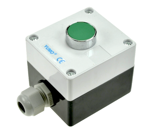 Przełącznik zielony BP101 w obudowie