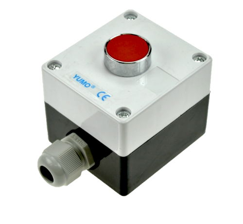 Przełącznik czerwony BP111 w obudowie