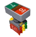 Przełącznik podwójny podświetlany DPB-22N-2-1O/C 220V
