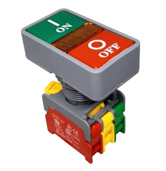 Przełącznik podwójny podświetlany DPB-22N-2-1O/C 220V