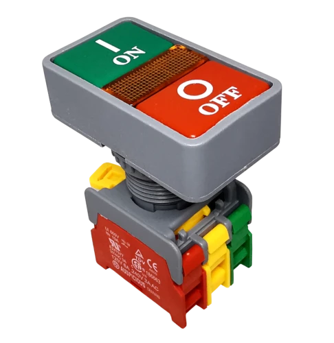 Przełącznik podwójny podświetlany DPB-22N-2-1O/C 220V