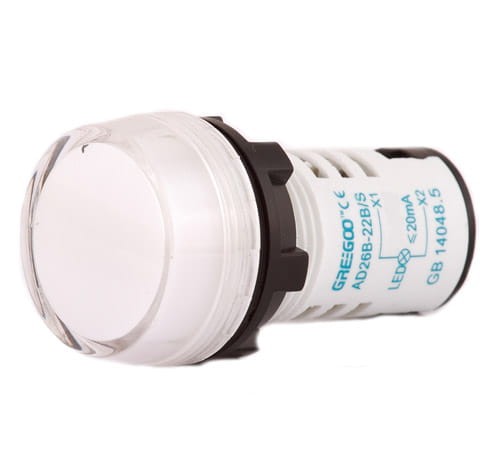 Lampka kontrolna LED biała 230V