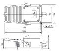 Wymiary przełącznika nożnego